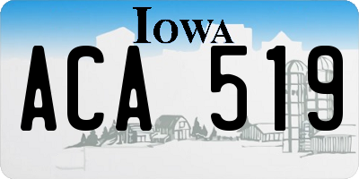 IA license plate ACA519