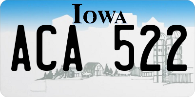 IA license plate ACA522