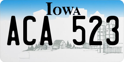 IA license plate ACA523