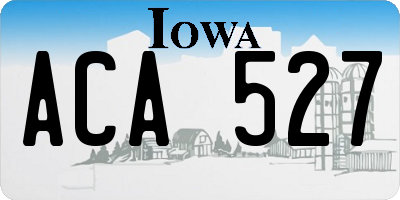 IA license plate ACA527