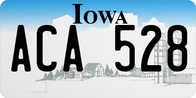 IA license plate ACA528