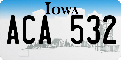 IA license plate ACA532