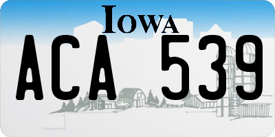 IA license plate ACA539