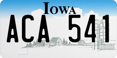 IA license plate ACA541