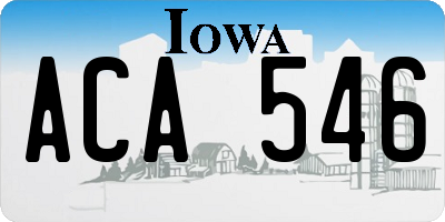 IA license plate ACA546