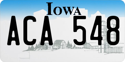 IA license plate ACA548