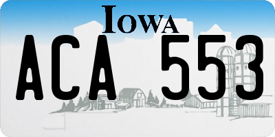IA license plate ACA553