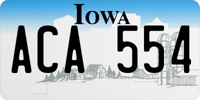 IA license plate ACA554