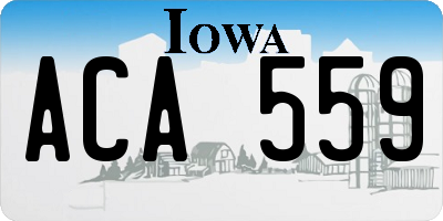 IA license plate ACA559