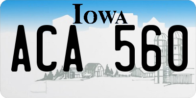 IA license plate ACA560