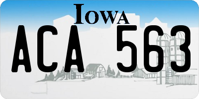 IA license plate ACA563