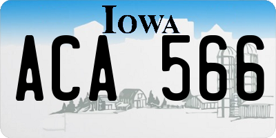 IA license plate ACA566