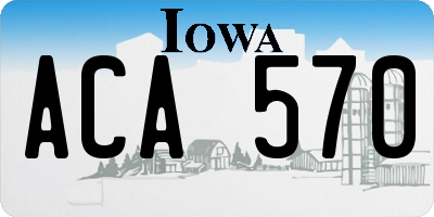 IA license plate ACA570
