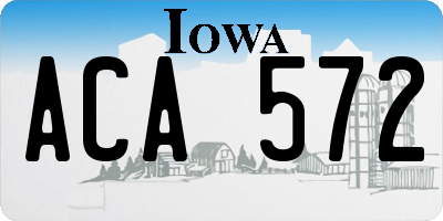 IA license plate ACA572