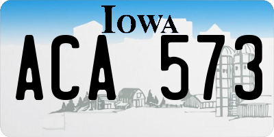 IA license plate ACA573