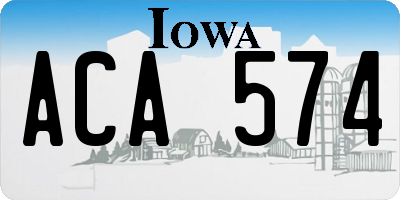 IA license plate ACA574