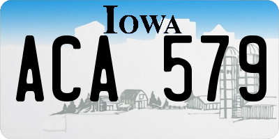 IA license plate ACA579