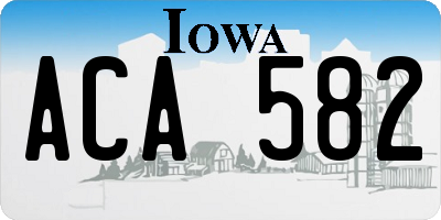 IA license plate ACA582
