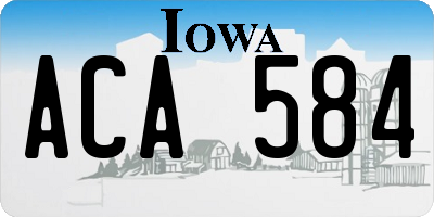 IA license plate ACA584