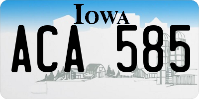 IA license plate ACA585