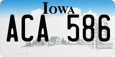 IA license plate ACA586