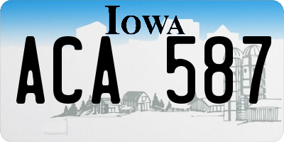 IA license plate ACA587