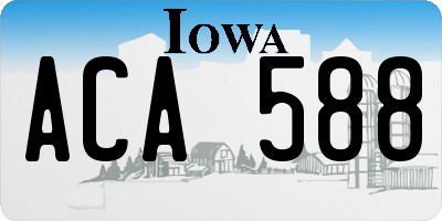 IA license plate ACA588