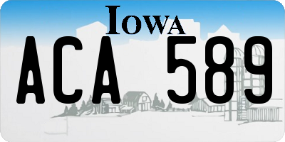 IA license plate ACA589