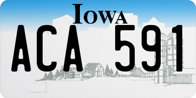 IA license plate ACA591