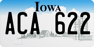 IA license plate ACA622