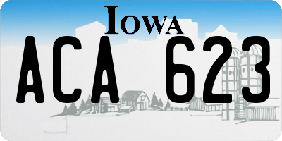 IA license plate ACA623