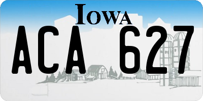 IA license plate ACA627