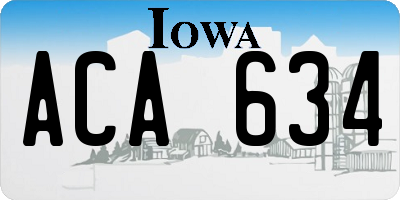 IA license plate ACA634