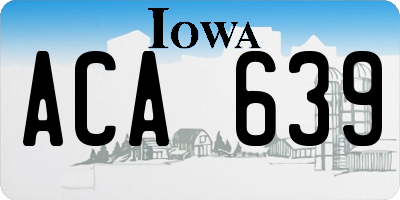 IA license plate ACA639