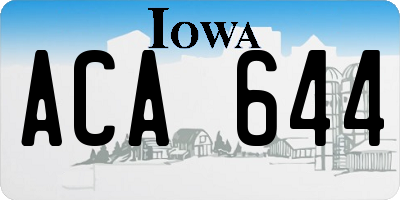 IA license plate ACA644