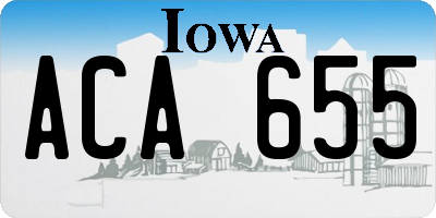 IA license plate ACA655