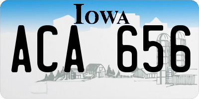 IA license plate ACA656