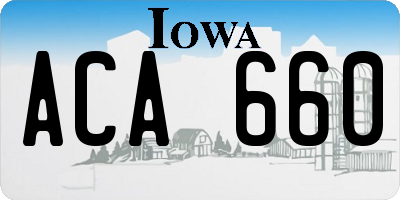 IA license plate ACA660