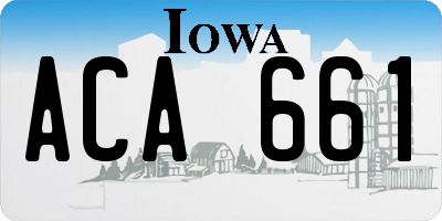 IA license plate ACA661