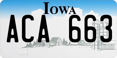 IA license plate ACA663