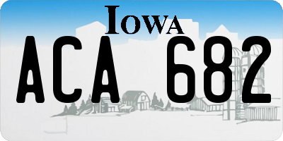 IA license plate ACA682