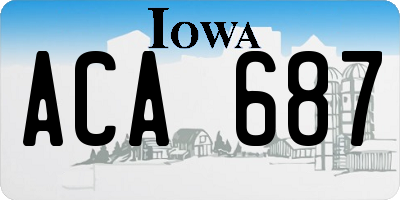 IA license plate ACA687