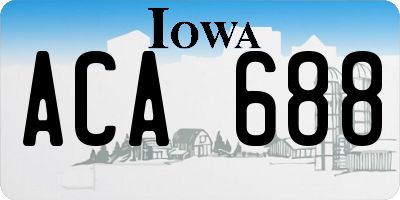 IA license plate ACA688