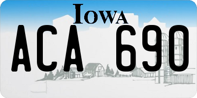 IA license plate ACA690