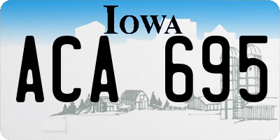 IA license plate ACA695