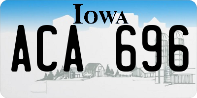 IA license plate ACA696