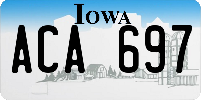 IA license plate ACA697