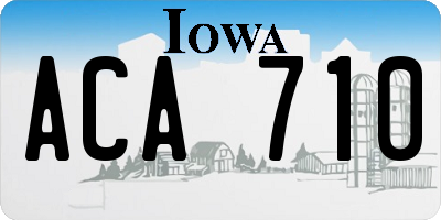 IA license plate ACA710