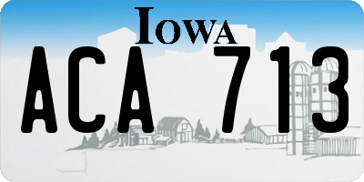IA license plate ACA713