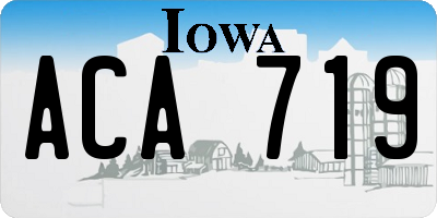 IA license plate ACA719